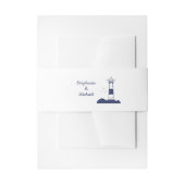 Leuchtturmhochzeit Einladung Bauchband Einladungsbanderole (Vorderseite Beispiel)