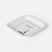 Leuchtturmhochzeit Pappteller (Gewinkelt)