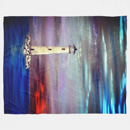 Leuchtturminsel Fleecedecke (Vorderseite (Horizontal))