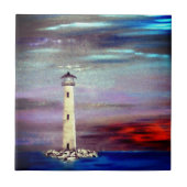 Leuchtturminsel Fliese (Vorderseite)