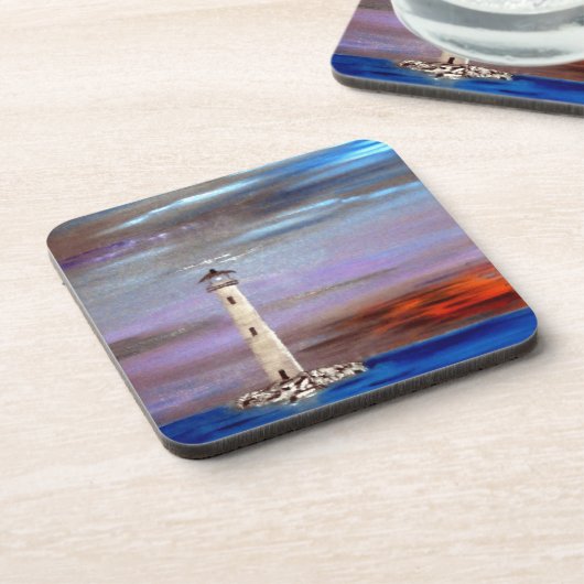 Leuchtturminsel Getränkeuntersetzer (Linke Seite)