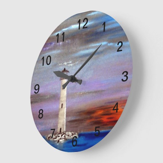 Leuchtturminsel Große Wanduhr (Winkel)