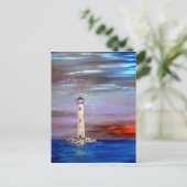 Leuchtturminsel Postkarte (Stehend Vorderseite)