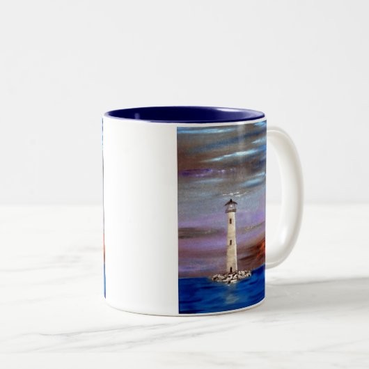 Leuchtturminsel Zweifarbige Tasse (VorderseiteRechts)