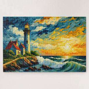 Leuchtturmlandschaft Puzzle