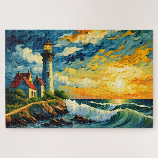 Leuchtturmlandschaft Puzzle (Horizontal)