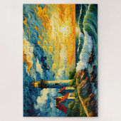 Leuchtturmlandschaft Puzzle (Vertikal)