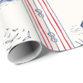 Leuchtturmmuster Geschenkpapier (Rolleneckpunkt)