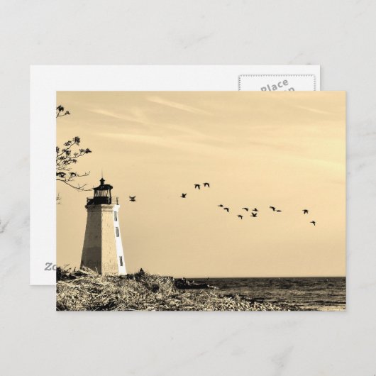 Leuchtturmpostkarte - Bridgeport, CT Postkarte (Vorne/Hinten)