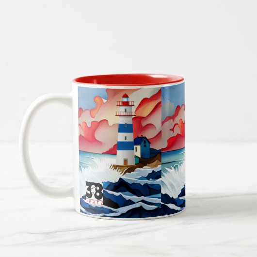 Leuchtturmsammlung Zweifarbige Tasse (Links)