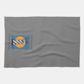 Leuchtturmsignierung mit Strandaussagen und Bootau Geschirrtuch (Horizontal)