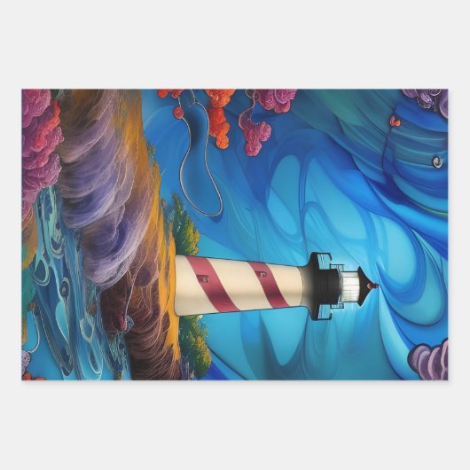 Leuchtturmspitze Geschenkpapier Set (Vorderseite 2)