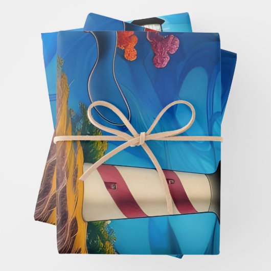 Leuchtturmspitze Geschenkpapier Set (Beispiel)