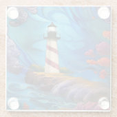 Leuchtturmspitze Glasuntersetzer (Rückseite)