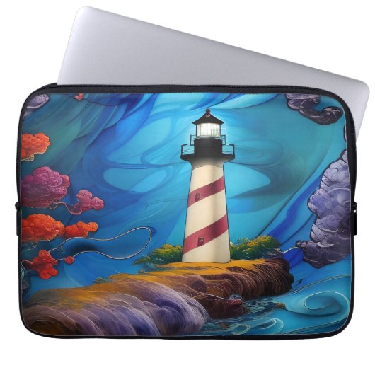 Leuchtturmspitze Laptopschutzhülle (Vorderseite)