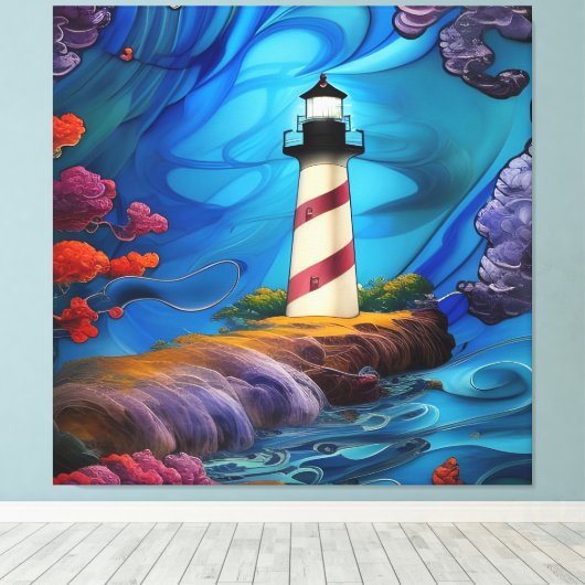 Leuchtturmspitze Leinwanddruck (Insitu (Holzboden))