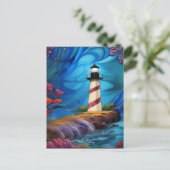 Leuchtturmspitze Postkarte (Stehend Vorderseite)