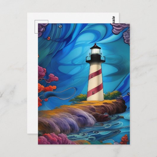 Leuchtturmspitze Postkarte (Vorne/Hinten)