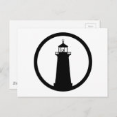 Leuchtturmsymbol Postkarte (Vorne/Hinten)