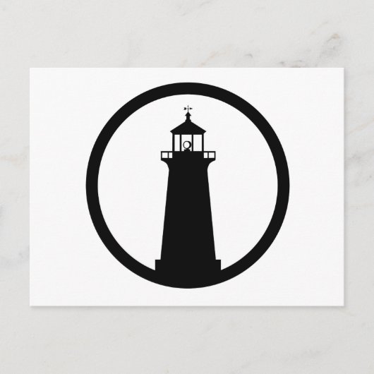 Leuchtturmsymbol Postkarte (Vorderseite)