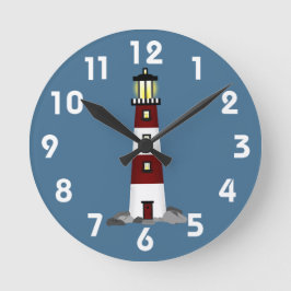 Leuchtturmuhr Runde Wanduhr