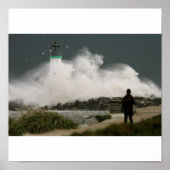 LeuchtturmWavelarge Poster (Vorne)