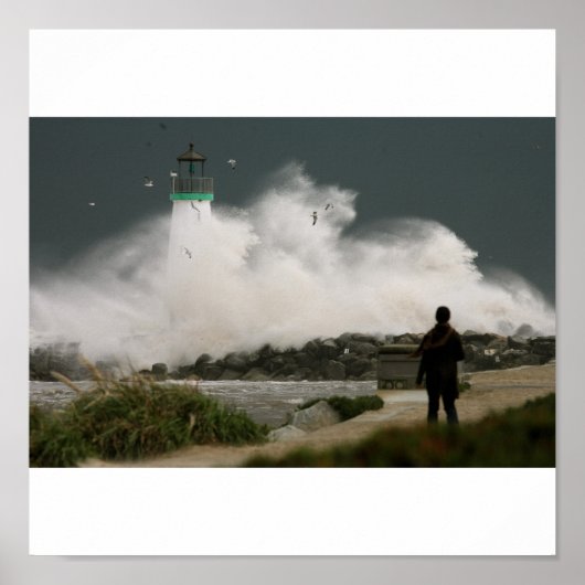 LeuchtturmWavelarge Poster (Vorne)