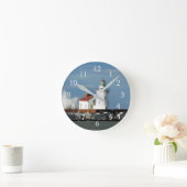 Leuchtturmwelle Runde Wanduhr (Zuhause)