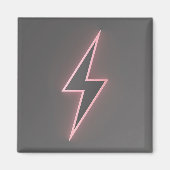 Leuchtzeichen mit leuchtendem rosa Blitz Magnet (Vorne)
