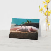 Leucistic Axolotl Karte (Gelbe Blume)