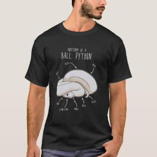 Leucistic Ball Python Anatomie Weiße Schlange Funn T-Shirt