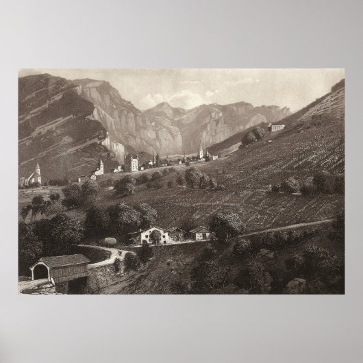 Leuk / Loèche Schweiz aus Antiquitäten Poster (Vorne)