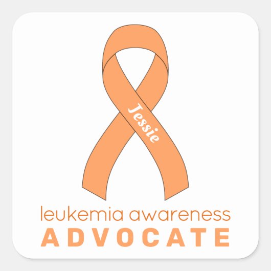 Leukämie Advocate Aufkleber am weißen Platz (Vorderseite)