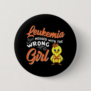 Leukämie aus den falschen Girl Chick Awarenes Button