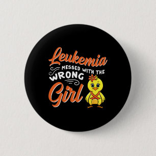 Leukämie aus den falschen Girl Chick Awarenes Button
