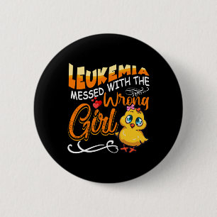 Leukämie aus den falschen Girl Chick Awarenes Button
