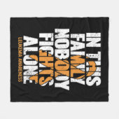 Leukämie Awareness Family Unterstützung Leukemia A Fleecedecke (Vorderseite (Horizontal))