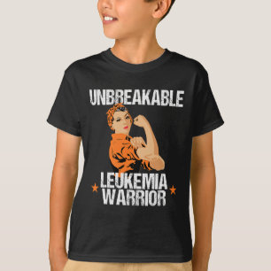 Leukämie Awareness Unzerbrechlich Warrior Orange R T-Shirt