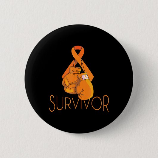 Leukämie Awarvivor Orange Ribbon Boxing G Button (Vorderseite)