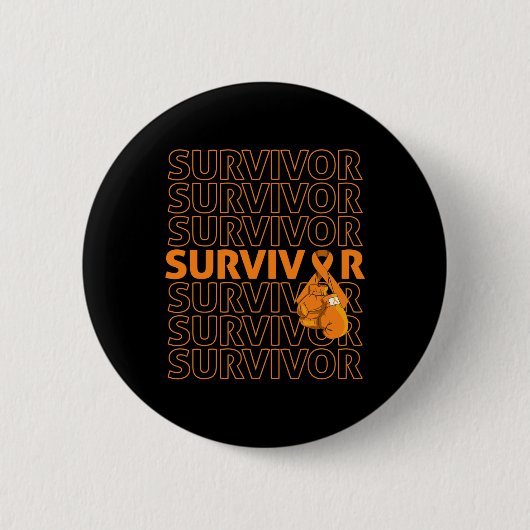 Leukämie Awarvivor Orange Ribbon Boxing G Button (Vorderseite)