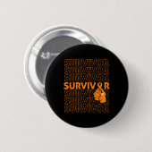 Leukämie Awarvivor Orange Ribbon Boxing G Button (Vorne & Hinten)