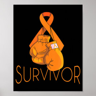 Leukämie Awarvivor Orange Ribbon Boxing G Poster