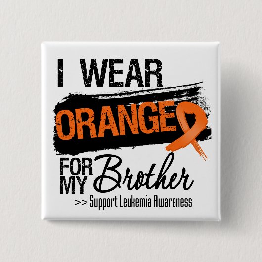 Leukämie-Band für meinen Bruder Button (Vorderseite)