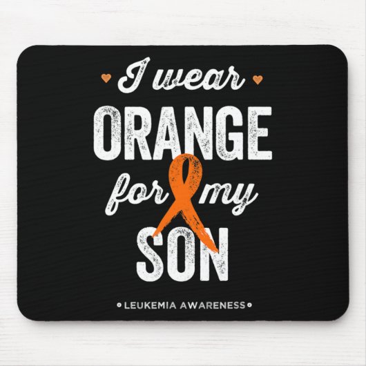 Leukämie Bewusstsein, dass ich Orange Ribbon für m Mousepad (Vorne)