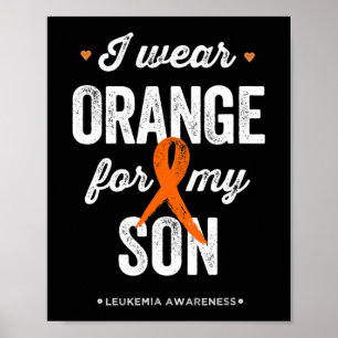 Leukämie Bewusstsein, dass ich Orange Ribbon für m Poster