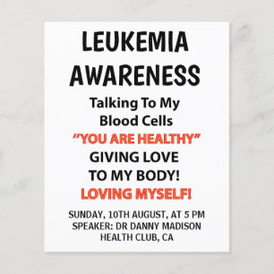 Leukämie Bewusstsein Flyer