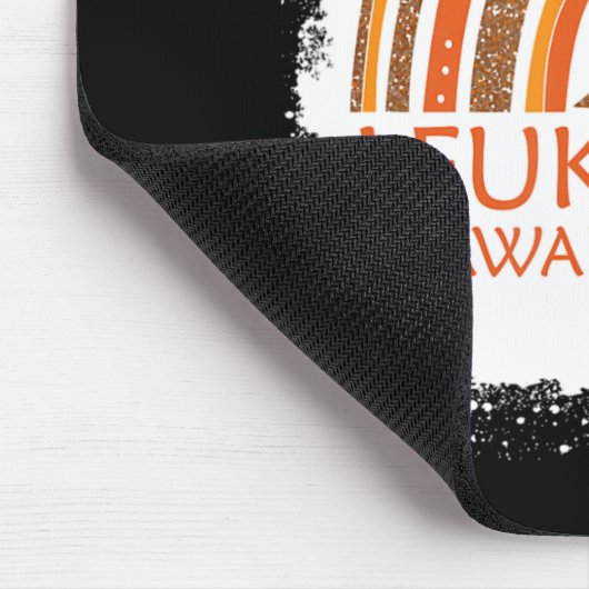Leukämie Bewusstsein gebleicht Regenbogen Orange R Mousepad (Ecke)