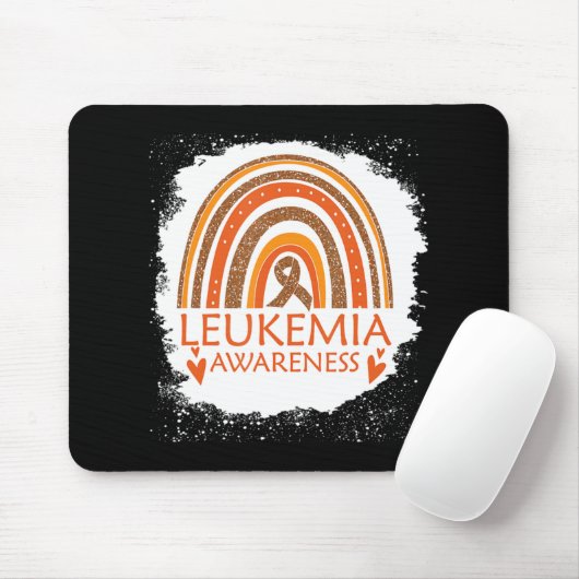 Leukämie Bewusstsein gebleicht Regenbogen Orange R Mousepad (Mit Mouse)