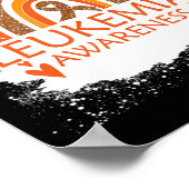 Leukämie Bewusstsein gebleicht Regenbogen Orange R Poster (Ecke)