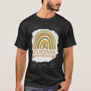 Leukämie Bewusstsein gebleicht Regenbogen Orange R T-Shirt